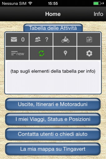 Pagina principale TingApp iPhone